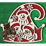 Elf Hat with Snowman fretwork scroll saw pattern |The Wooden Teddy Bear