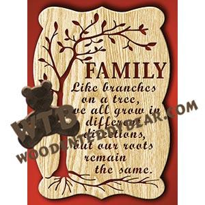 Family Roots fretwork scroll saw pattern |The Wooden Teddy Bear