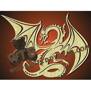 Flying Dragon fretwork scroll saw pattern |The Wooden Teddy Bear