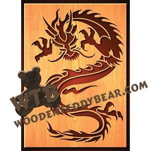 Dragon #7 fretwork scroll saw pattern |The Wooden Teddy Bear