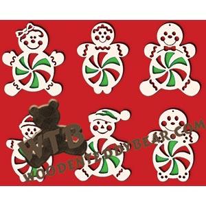 Gingerbread Candy Ornaments fretwork scroll saw pattern |The Wooden Teddy Bear