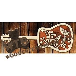 Guitar Plaque #3 fretwork scroll saw pattern |The Wooden Teddy Bear