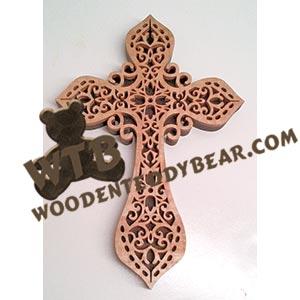 Lace Cross fretwork scroll saw pattern |The Wooden Teddy Bear