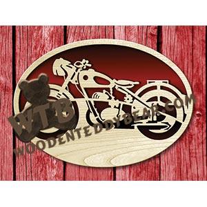 Motorbike fretwork scroll saw pattern |The Wooden Teddy Bear