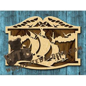 Sail Ship fretwork scroll saw pattern |The Wooden Teddy Bear