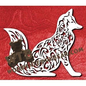 Tribal Fox fretwork scroll saw pattern |The Wooden Teddy Bear