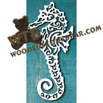 Tribal Seahorse fretwork scroll saw pattern |The Wooden Teddy Bear
