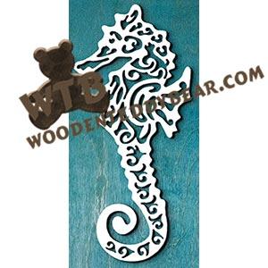Tribal Seahorse fretwork scroll saw pattern |The Wooden Teddy Bear