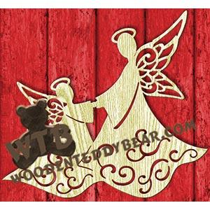Two Angels fretwork scroll saw pattern |The Wooden Teddy Bear
