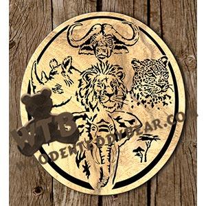 Big 5 Plaque fretwork scroll saw pattern |The Wooden Teddy Bear