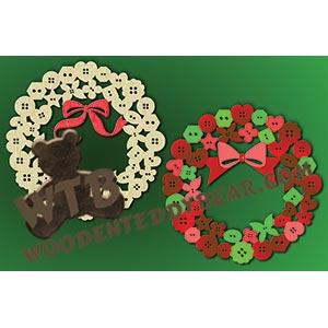 Button Wreaths fretwork scroll saw pattern |The Wooden Teddy Bear