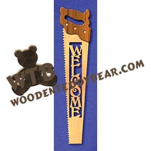 Handsaw Welcome fretwork scroll saw pattern |The Wooden Teddy Bear