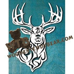 Tribal Whitetail Buck fretwork scroll saw pattern |The Wooden Teddy Bear