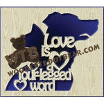 Love is a Four-Legged Word fretwork scroll saw pattern |The Wooden Teddy Bear