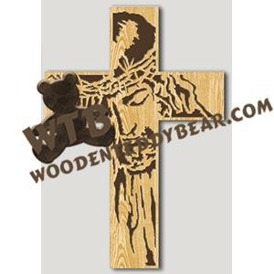 Jesus Portrait Cross fretwork scroll saw pattern |The Wooden Teddy Bear