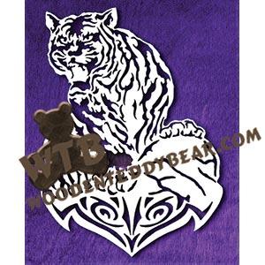 Tribal Tiger fretwork scroll saw pattern |The Wooden Teddy Bear