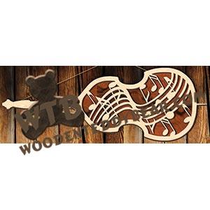 Double Bass Plaque fretwork scroll saw pattern |The Wooden Teddy Bear