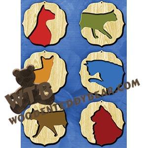 Cat Ornaments fretwork scroll saw pattern |The Wooden Teddy Bear