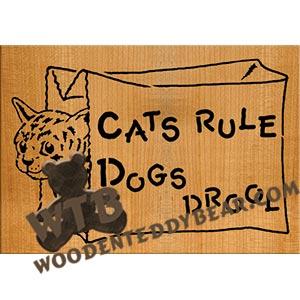 Cats Rule fretwork scroll saw pattern |The Wooden Teddy Bear