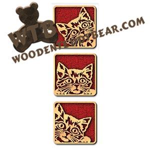 Kitty Triptych fretwork scroll saw pattern |The Wooden Teddy Bear