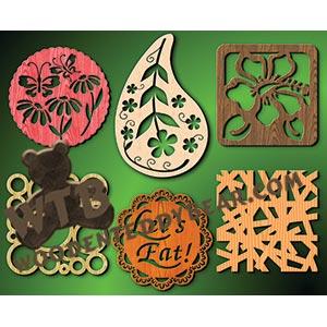 Assorted Trivets #2 fretwork scroll saw pattern |The Wooden Teddy Bear
