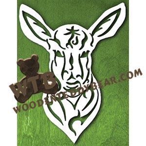Tribal Doe fretwork scroll saw pattern |The Wooden Teddy Bear