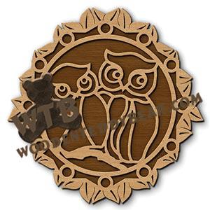 Two Owls fretwork scroll saw pattern |The Wooden Teddy Bear