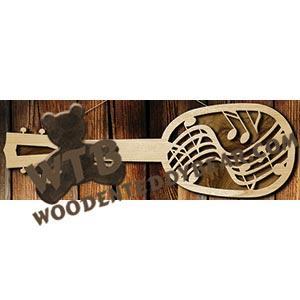 Ukulele Plaque fretwork scroll saw pattern |The Wooden Teddy Bear