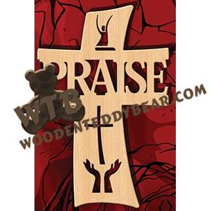 Curved Praise Cross fretwork scroll saw pattern |The Wooden Teddy Bear