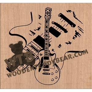 Electric Guitar fretwork scroll saw pattern |The Wooden Teddy Bear