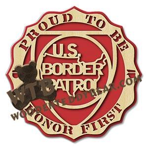 Proud US Border Patrol fretwork scroll saw pattern |The Wooden Teddy Bear