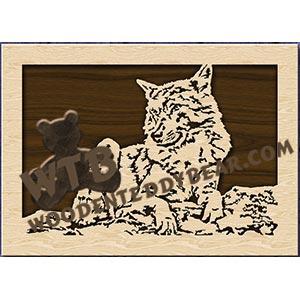 Wolf at Rest fretwork scroll saw pattern |The Wooden Teddy Bear