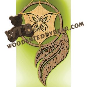 Loose-Framed Dreamcatcher Butterfly fretwork scroll saw pattern |The Wooden Teddy Bear