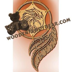 Loose-Framed Dreamcatcher Eagle fretwork scroll saw pattern |The Wooden Teddy Bear
