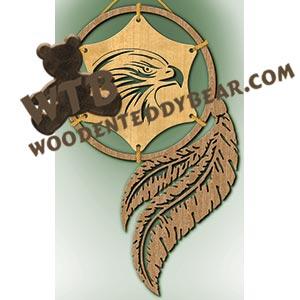 Loose-Framed Dreamcatcher Hawk fretwork scroll saw pattern |The Wooden Teddy Bear