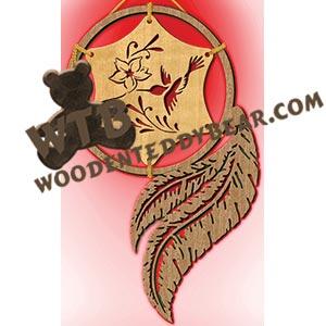 Loose-Framed Dreamcatcher Hummingbird fretwork scroll saw pattern |The Wooden Teddy Bear