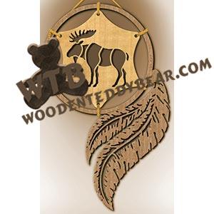 Loose-Framed Dreamcatcher Moose fretwork scroll saw pattern |The Wooden Teddy Bear