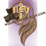 Loose-Framed Dreamcatcher Native American Maiden fretwork scroll saw pattern |The Wooden Teddy Bear