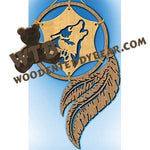 Loose-Framed Dreamcatcher Wolf fretwork scroll saw pattern |The Wooden Teddy Bear