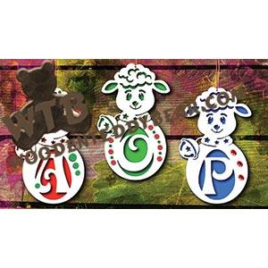 Lamb Letter Ornaments fretwork scroll saw pattern |The Wooden Teddy Bear