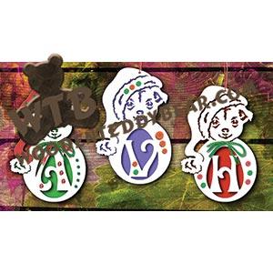 Puppy Letter Ornaments fretwork scroll saw pattern |The Wooden Teddy Bear