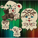 Two Plaques & Ornaments #2 fretwork scroll saw pattern |The Wooden Teddy Bear