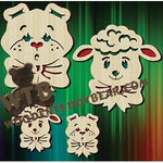 Two Plaques & Ornaments #6 fretwork scroll saw pattern |The Wooden Teddy Bear