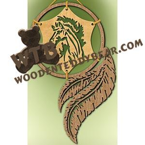 Loose-Framed Dreamcatcher Horse fretwork scroll saw pattern |The Wooden Teddy Bear