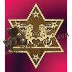 Angels in Star #2 fretwork scroll saw pattern |The Wooden Teddy Bear