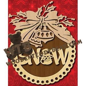 Christmas Plaque Snow fretwork scroll saw pattern |The Wooden Teddy Bear