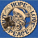 Christmas #2 Decorative Plate fretwork scroll saw pattern |The Wooden Teddy Bear