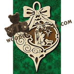 Embellished Nativity Bauble Plaque fretwork scroll saw pattern |The Wooden Teddy Bear