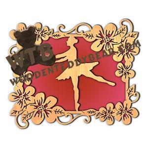 Ballerina & Flowers fretwork scroll saw pattern |The Wooden Teddy Bear