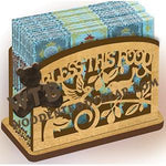 Bless This Food Napkin Holder fretwork scroll saw pattern |The Wooden Teddy Bear